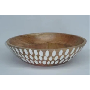 ชามไม้เนื้อแข็งธรรมชาติสำหรับเสิร์ฟผลไม้สด ผลิตด้วยงานฝีมือที่แข็งแรงและดีไซน์สวยงาม - Product Image 1