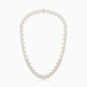 Diamond Heart Link <b>Necklace</b> 10.11CT Lab Grown IGI Certified 14K Gold Heart Halo Luxury <b>Statement</b> Jewelry Wholesale OEM ODM - Product Image 5