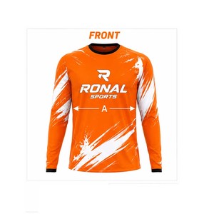 Maillot de vélo de montagne d'hiver de haute qualité à manches longues en coton/polyester 5XL, imprimé par transfert thermique personnalisé, séchage rapide, respirant - Product Image 1
