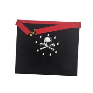 Tablier de Maître Maçon du Rite Écossais Rouge Moiré, Tissu de Haute Qualité avec Motifs et Logos Personnalisés au Choix - Product Image 2