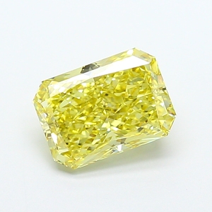 Radiant Cushion Cut Intense Yellow Lab Grown Diamond CVD Certified Loose Gemstone Luxury Sparkle For Bespoke Fine Jewelry Design - Product Image 1