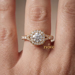 Luxury Silver Plated Round Brilliant Cut Lab Grown Diamond <b>Split</b> Shank Pave Engagement Wedding <b>Ring</b> for Women Gift Party - Product Image 5