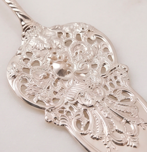 Spatule à gâteau en argent faite à la main, couteau de service vintage orné pour cérémonie de mariage et utilisation à la maison - Product Image 2