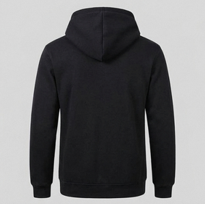 <b>Men's</b> <b>Black</b> <b>Fleece</b> <b>Jacket</b> Zipper Closure Casual Autumn Wear Solid Color Polyester Material Regular Fit - Product Image 3