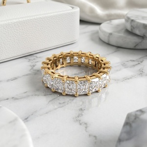 5.70CTW Radiant Cut Prong Set Eternity <b>Ring</b> - Product Image 2
