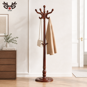 Perchero de Madera Moderno, Soporte Independiente para Sombreros y Ropa, para Dormitorio, Sala de Estar, Hotel - Product Image 5