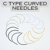 Aiguilles à cheveux courbées en forme de C en gros, en acier inoxydable, pour la confection de perruques et le tissage de cheveux