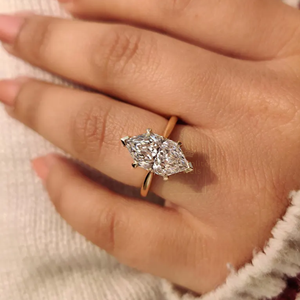 New Design Marquise Cut Moissanite Leaf <b>Ring</b> 925 Sterling <b>Silver</b> Rhodium Plated Engagement Wedding Women Fine Jewelry Gift - Product Image 2