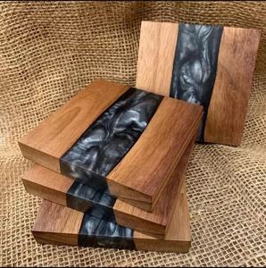 Dernier Look moderne résine frais tapis de tasse à thé en bois tampons au prix de gros vaisselle de haute qualité dessous de verre - Product Image 6