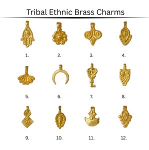Breloques en laiton plaqué or en gros - Breloques minimalistes faites à la main pour la création de bijoux - Product Image 1