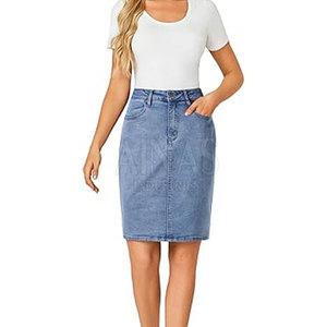 Premium Women <b>Winter</b> Casual Jeans <b>Skirt</b> High Waist Comfortable Stretch 100% Cotton Fabric Everyday Wear Street Fashion Modern - Product Image 5