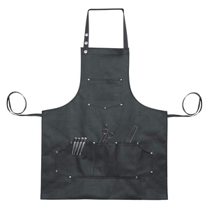 Tablier de Barbier Personnalisable en Polyester/Nylon de Haute Qualité, Longueur Intégrale, Deux Poches, Motif Diamant, pour Coiffure - Product Image 3