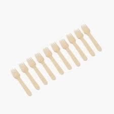 Fourchettes en bois jetables, écologiques et biodégradables, pour fêtes, pique-niques et traiteurs - Product Image 6