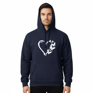เสื้อฮู้ดดี้โอเวอร์ไซส์ ยูนิเซ็กซ์ ผ้าฝ้ายทอ 100% ป้องกันขนร่วง แขนยาว สวมหัว ใส่ได้ทั้งฤดูใบไม้ร่วงและฤดูหนาว ลายเรียบ ดีไซน์สำหรับผู้ชาย - Product Image 1