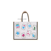 Sacs fourre-tout perlés Mahjong pour femmes, faits à la main, personnalisés et détaillés, pour les fêtes, les voyages et les designs d'été
