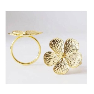 ห่วงรัดผ้าเช็ดปากทำจากทองเหลืองเรียบหรูของตกแต่งผ้าเช็ดปากโลหะสวยงามสำหรับงานเลี้ยงอาหารค่ำในชีวิตประจำวัน - Product Image 3