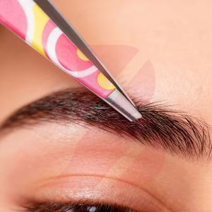 Service OEM ODM, 1 pince à épiler en acier inoxydable, pour sourcils, poils du nez, hommes, femmes, outils de beauté, épilation des poils du visage, outils de maquillage - Product Image 4