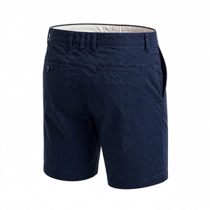 Pantalones Cortos Bermuda Azul Oscuro para Hombre, Cintura Media Elástica, Estilo Casual, Color Sólido, Tejido de Punto, Impermeables, Bolsillos de Poliéster/Algodón - Product Image 3