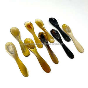 Cuchara de servir de cuerno de la mejor calidad, ecológica, hecha a mano, elegante, moderna, de color natural, accesorios de cocina, tapa de paja para fiestas - Product Image 3