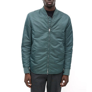 Chaqueta Bomber para Hombre, Color Verde Azulado, Cierre de Cremallera, Cuello Alto, Informal, Impermeable, para Invierno - Product Image 1