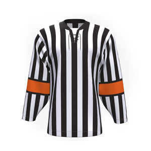 Jersey de Hockey sobre Hielo Personalizado con Rayas, Manga Larga, Cuello en V, Transpirable, de Poliéster, Unisex para Adultos, Impresión Sublimada, Corte Regular - Product Image 1