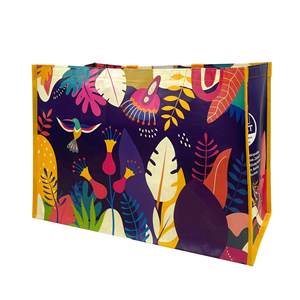 Bolsa de compras de plástico personalizada con asa superior, de Vietnam, con cierre de cremallera, reutilizable, con impresión personalizada, funcional y reciclada, para embalaje de supermercado. - Product Image 1