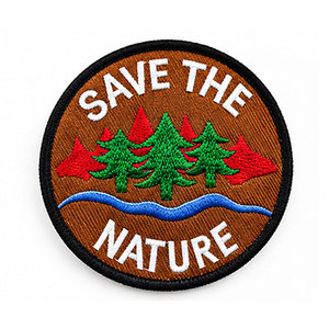 Patchs brodés écologiques de haute qualité avec logo et couleurs personnalisés, toile légère pour vêtements - Product Image 1