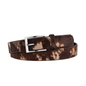 Cinturón de Cuero con Pelo de Vaca 100% Genuino, Elegante y Personalizado, de Alta Calidad, con Logotipo Personalizado, Servicios OEM, Venta Directa de Fábrica - Product Image 2