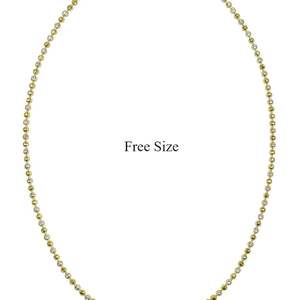 BRIA by SAAR Collar de cadena de cuentas de plata y oro de doble tono de Plata de Ley 925 Joyería elegante duradera y minimalista hecha en la India - Product Image 5