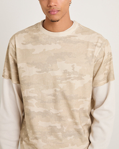 เสื้อยืดแขนยาวผู้ชายแบบหนาพิเศษสองชั้น พิมพ์ลายดิจิตอลผ้าฝ้าย 100% สไตล์ใหม่ทรงโอเวอร์ไซส์ - Product Image 5