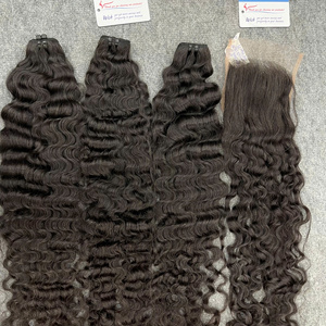 PRODUCTO TOP: Extensiones de Cabello Rizado Birmano Natural, 100% Cabello Humano Sin Procesar, Puntas Gruesas, Color Negro Natural - Product Image 2