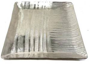 Rectangular <b>Gold</b> Textured Metal <b>Serving</b> <b>Tray</b> - Product Image 3