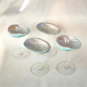 Verre à Martini en Coquille d'Abalone Sculptée à la Main, Gobelet à Vin en Coquillage Naturel, Coupe à Champagne de Luxe Écologique pour Mariage, Fête, Événement - Product Image 5