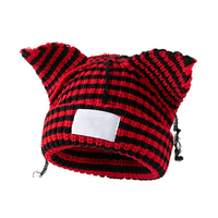 Gorro de Punto con Estampado Digital de Cerdito, Unisex, para Adultos, Cálido para Invierno, 100% Acrílico, Cubre Orejas
