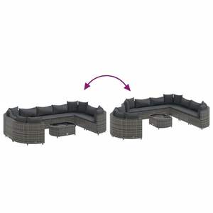 Ensemble de 10 canapés de jardin gris élégants pour l'extérieur - Product Image 6