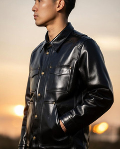 Veste bomber en cuir véritable faite à la main pour homme Comfortex International, style aviateur rétro, veste d'extérieur - Product Image 3