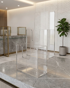 Acrylic Brochure Holder <b>Wall</b> Mounted Catalog Stand Magazine Rack for Banks Shops Displays with 3mm Thick Polished - Product Image 3