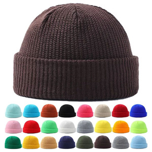 <b>Yellow</b> Color Winter Beanie Hat Knitted Cuffed Warm Stretch Knit Cap Casual Outdoor Headwear Manufacturer Streetwear Beanie - Product Image 6