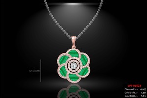 Pendentif en or rose 14 carats avec diamant naturel de 1,52 carat, couleur EF, taille brillant, certifié IGI, bijoux fins élégants et luxueux pour femmes - Product Image 3