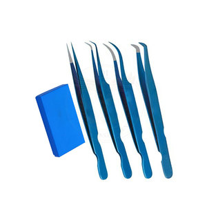 Pinzas para Pestañas de Acero Inoxidable de Precisión, Duraderas, con Punta Serrada, Herramienta de Extensión de Pestañas para el Cuidado de la Belleza, Ayudante Profesional de Maquillaje - Product Image 1