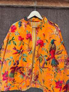 Veste en velours à imprimé floral d'oiseaux, manteau bohème - Product Image 3