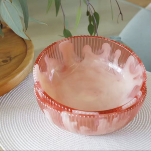 Grand saladier en résine côtelée pour salades de fruits, décoration de table, cadeaux d'anniversaire et de Noël - Product Image 1