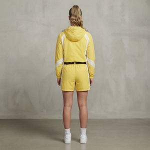 Ensemble 2 pièces OEM pour femme : Nouvelle collection de shorts et veste coupe-vent à capuche zippée avec patchwork et boucles pour femme 2026 - Product Image 5