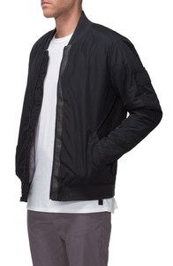 Custom Logo Front Premium Canvas <b>Warm</b> Breathable Windproof Bomber Jacket Fashionable High Quality Customizable for Men Winter - Product Image 2