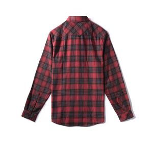 Chemises à manches longues en coton à carreaux rouges fantaisie, confortables et chaudes, pour hommes, chemise en flanelle à carreaux - Product Image 2