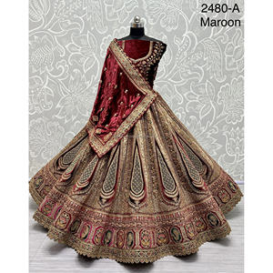 Nupcial Indio Desgaste Terciopelo Colecciones Para Novia Con Zarkhan Trabajo Por Fabzone - Product Image 3