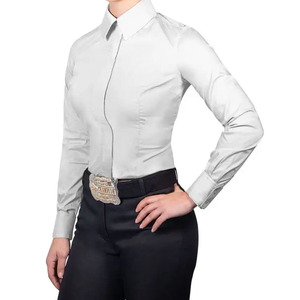 Chemise boutonnée unisexe, coupe ajustée, tissu extensible, chemise formelle décontractée, logo personnalisé, marque privée, vente en gros d'usine - Product Image 4