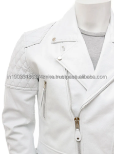 ราคาขายส่งขึ้นเสื้อหนังแกะสําหรับผู้ชายแจ็คเก็ตหนังระบายอากาศแจ็คเก็ตหนัง Cowhide - Product Image 3