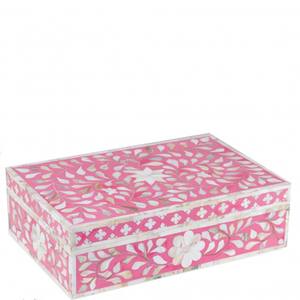 กล่องเครื่องประดับทรงสี่เหลี่ยมทำจากไม้ฝังกระดูกของสะสมช่างฝีมือทันสมัยปกป้องเครื่องประดับระดับพรีเมียม - Product Image 4