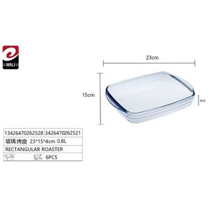 Plat à four rectangulaire en verre 23*15*4cm - Product Image 3
